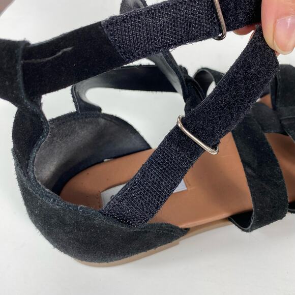 Steve Madden Gali Sandals Black Leather Open Toe Casual Gladiator Womens 8M - Picture 10 of 14